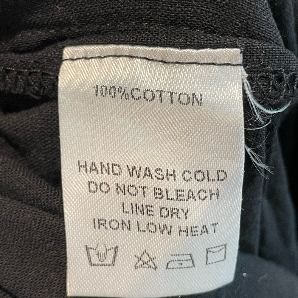 ee:Some 3/4 Sleeve Button Down Top Black‎ Sz L - Picture 8 of 8